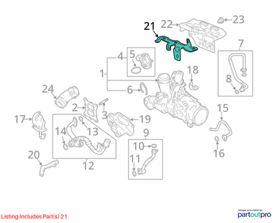 Volksewagen 2010 VW Beetle Exhaust Manifold Heat Shield Bracket 06K145383