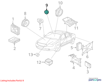 Audi 2013 A4 Rear Door High Frequency Speaker 4E0035399A