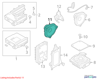 2012 Mini Cooper Countryman Mid-Range Speakers Front + Rear Set of 4 OEM