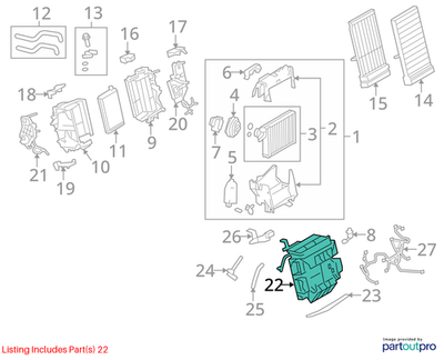 2008-2015 Audi A4 Air Distribution Housing Used OEM 8K0820356A