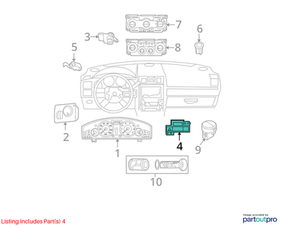 Dodge 2006-2008 Charger Instrument Panel Switch 4602453AD