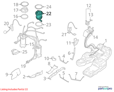 Audi 2007-2013 Q7 Fuel Filter With Flange 7L8919679