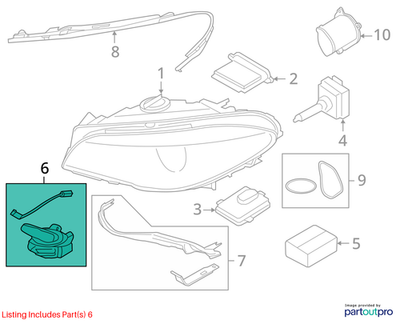 2010-2017 BMW 520i F10 Daytime Driving Lights Led Module Used OEM 63127262731