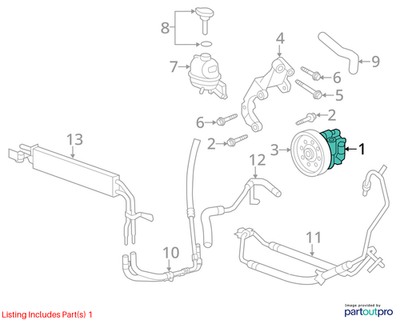 Cadillac 08-14 CTS Power Steering Pump 15224339