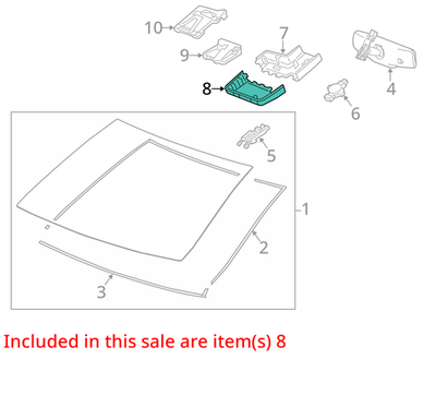 2014-2019 Cadillac ATS Jet Black Windshield Sensor Mount Bracket Cover 84043622
