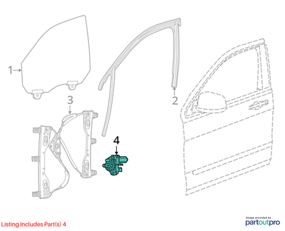 Jeep 2014-2023 Cherokee Window Regulator Motor 68079282AB
