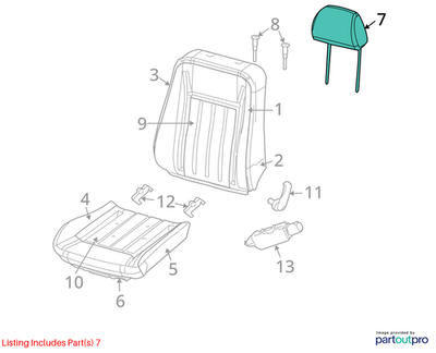 2006 Dodge Charger Front Headrest 1AN891D1AB