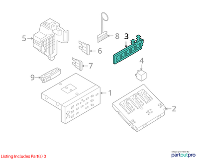 Volkswagen 06-12 Volkswagen Golf Relay Holder Plate Fuse 1K1937503