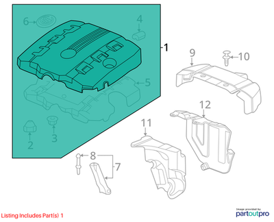 2008-2014 Cadillac CTS Engine Cover 12632150