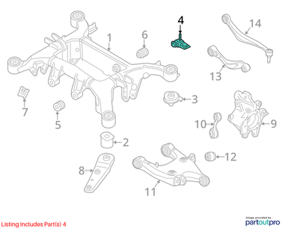 2013 BMW 520i Rear Left Cross-Member / Bracket Used OEM 33316775899