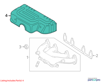 2011–2015 VW Jetta Exhaust Manifold Heat Shield Used OEM 06A133228P