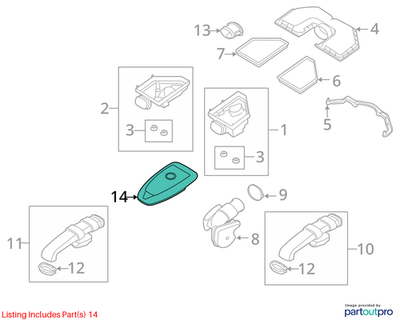 2009 BMW X5 xDrive30i Intake Hose Cover Used OEM 13717548904