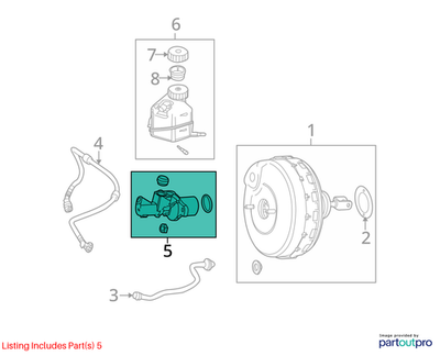 2010-2017 Mercedes-Benz C250 Brake Master Cylinder 2044300501