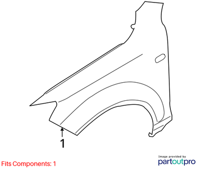 2007 Audi Q7 Front Right Fender Used OEM 4L0821102