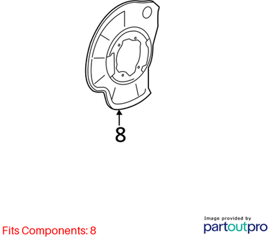 Mercedes-Benz Brake Dust Shield 2214200144
