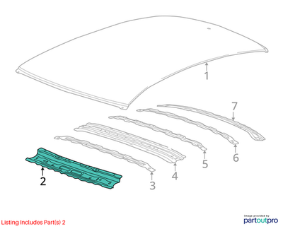 2018 Cadillac CTS Roof Front Header Panel Used OEM 23434238