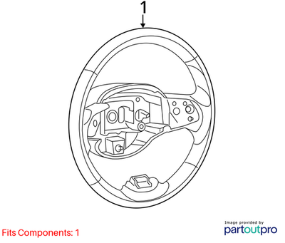 Jeep 2014-2022 Cherokee Steering Wheel 5QV33DX9AE