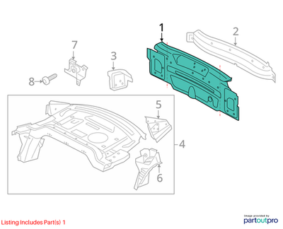 2012–2018 Audi A6 / A7 Rear Lower Body Panel Used OEM 4G5813331