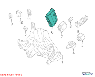 2012 Audi A4 Fuse Holder (Cabin/Center) Used OEM 4F1941824