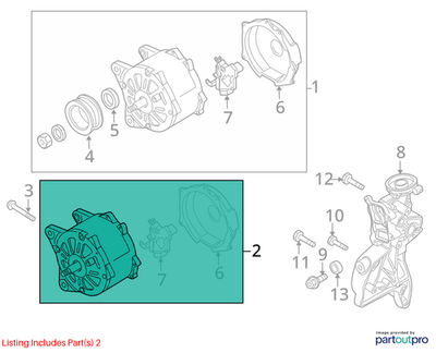 Volkswagen 09-10 Volkswagen Jetta Alternator 06B903019EX