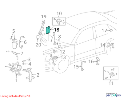 2002 Lexus LS430 Air Suspension Control ECU Computer Used OEM 8929350111