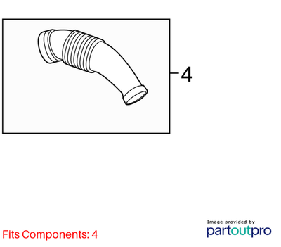 Audi 2012-2018 A6 Engine Air Intake Hose 06E129615M