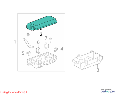 Chevrolet 2010-2015 Camaro Cover Assy Accessory Wiring Junction Block 92229384