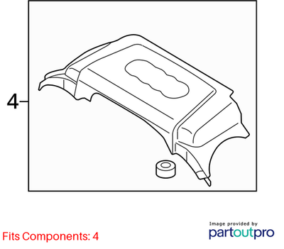 Audi 2009-2012 Q5 Engine Cover (Rear) 06E103926L