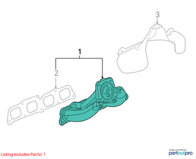 2018 Cadillac CTS Exhaust Manifold Used OEM 12670220