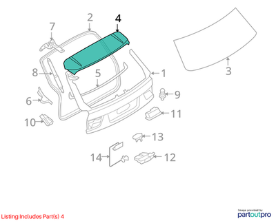 BMW 2007-2013 X5 Rear Spoiler With Antenna 51627273446