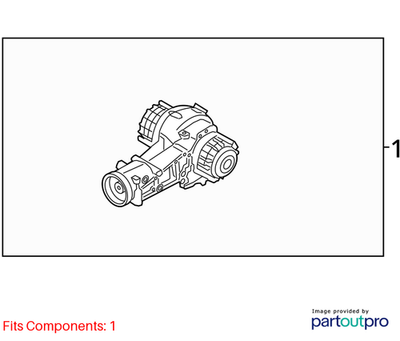2012 Audi A8 Quattro Rear Axle Differential Assembly Used OEM 0BE500043C