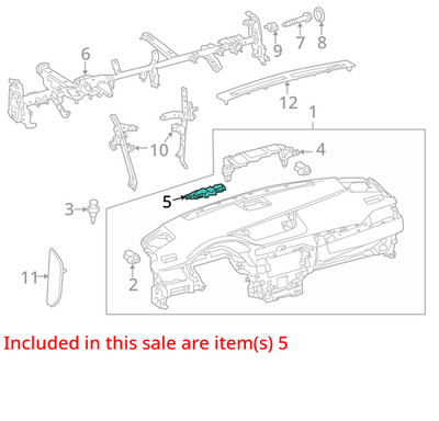 2013-2018 Lexus ES350 Instrument Panel Upper Bracket 55322-33120