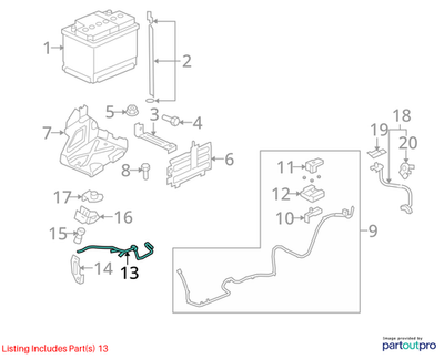2009 Chevrolet Lumina S Battery Positive Cable Extension Used OEM 92185945