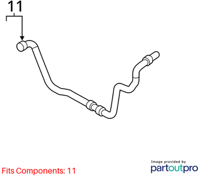 2012 Mini Cooper Countryman Radiator Coolant Hose Used OEM  17129802099