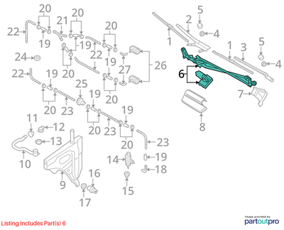 Audi 2007-2015 Q7 Windshield Wiper Motor 4L1955023F