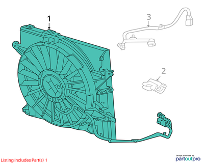 2009-2010 Jaguar XF Cooling Fan Assembly C2P16825