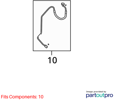 Volkswagen 2009-2016 CC A/C Refrigerant Discharge Hose 3C0820721N