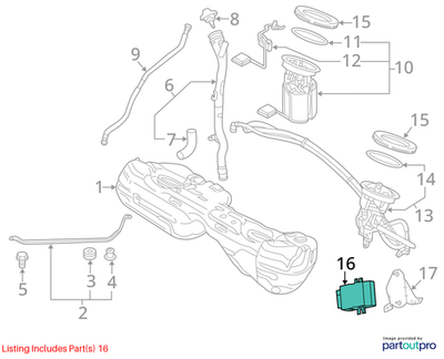 2011–2014 BMW X6 Fuel Pump Control Unit Module Used OEM 16147407513