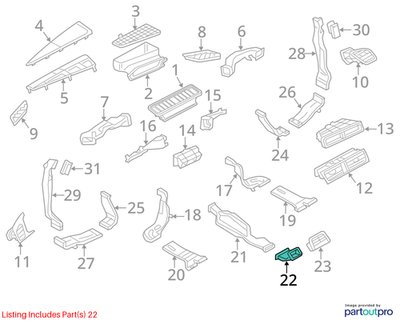 Audi 2012-2018 Audi A6 Air Duct 4G0857042A