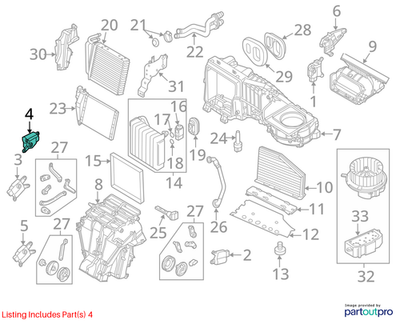 Volkswagen 2014-2019 Beetle HVAC Defrost Mode Door Actuator 561907511E