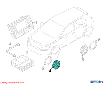 Volkswagen 2012-2019 Golf SportWagen Speaker Front 5C6035453B