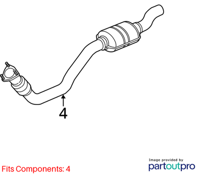 Audi 2012-2018 Audi A6 Exhaust Pipe 4G0254300P