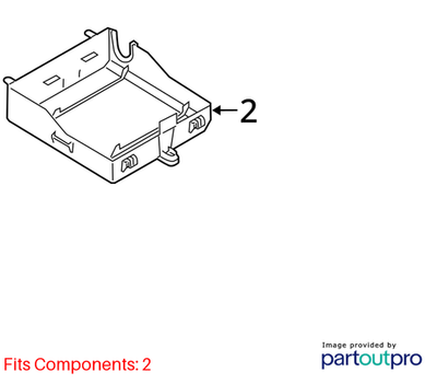 2012 Audi A4 Bluetooth Module Housing Used OEM 8T0035619
