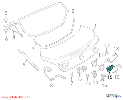 2011–2016 BMW Trunk Lid Lock Latch Actuator USED OEM 51247191212