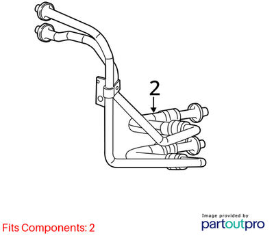 Jeep 14-20 Cherokee Oil Cooler Pressure And Return Hose Tube 68102151AE