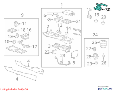 2011 Chevrolet Camaro Parking Brake Lever Used OEM 22747943