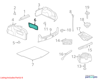 2009 Chevrolet Lumina Rear Compartment Side Panel Access Cover 92172668
