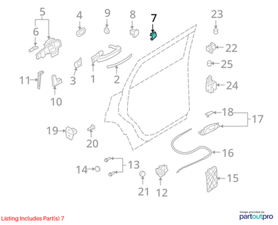 Audi 2007-2015 Q7 Exterior Door Handle Cover 4L0839879GRU