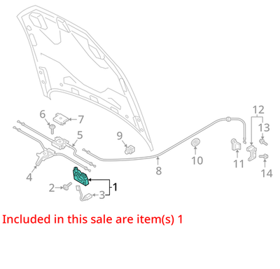 2018-2023 Audi A8 Quattro Hood Latch 4N0823509
