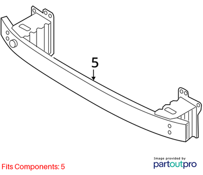 2012 Audi A8 Quattro Front Bumper Carrier Used OEM 4H0807109C